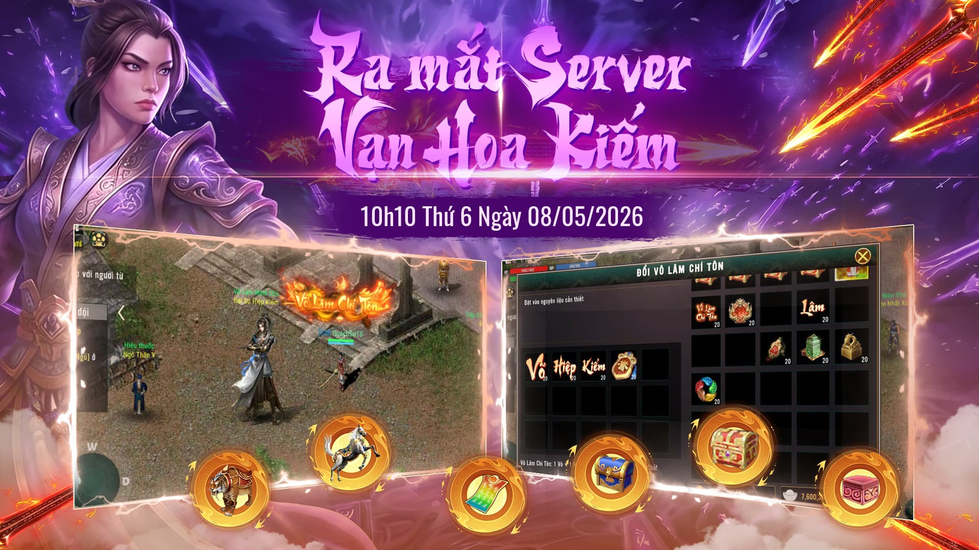 [HIỆP KIẾM MOBILE] THÔNG BÁO CHÍNH THỨC RA MẮT SERVER VẠN HOA KIẾM