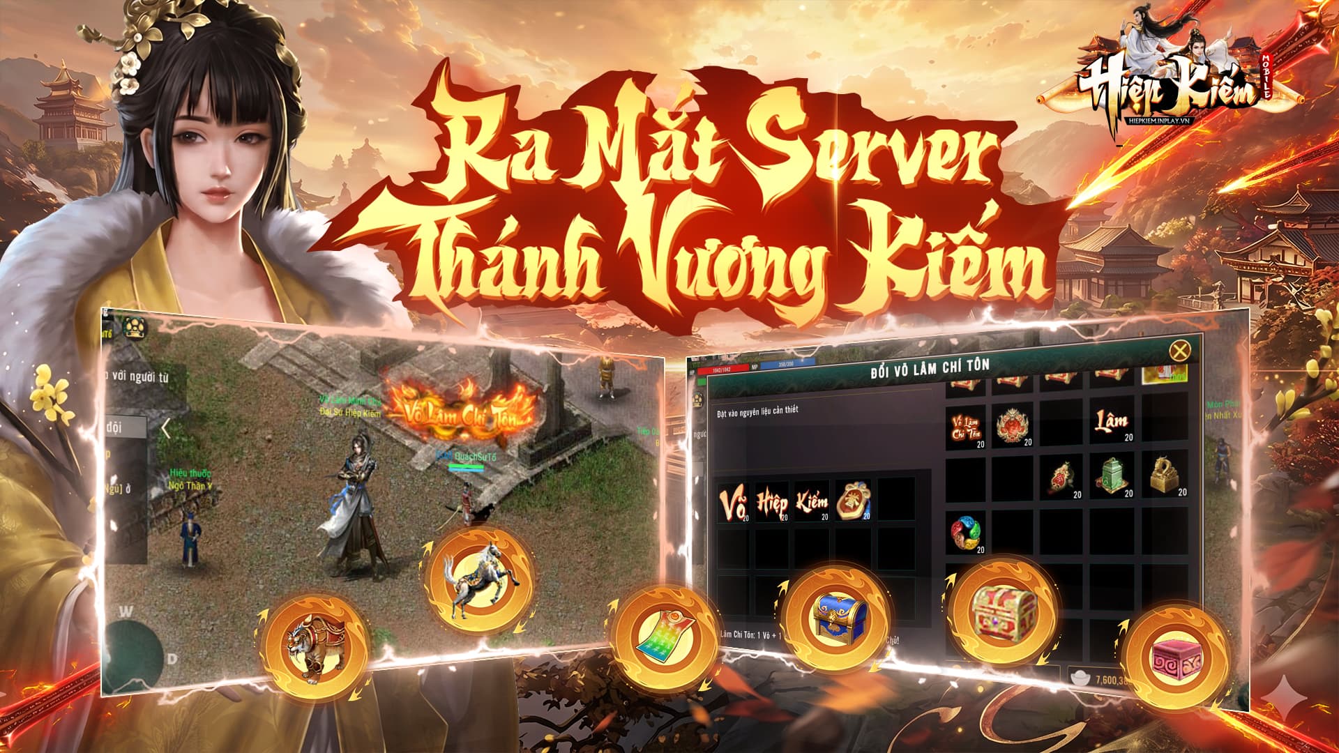 [HIỆP KIẾM MOBILE] THÔNG BÁO CHÍNH THỨC KHAI MỞ SERVER THÁNH VƯƠNG KIẾM