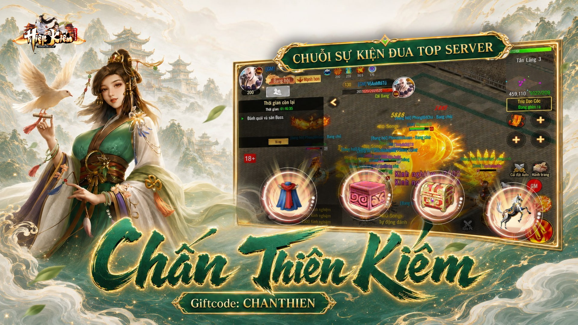 [SERVER CHẤN THIÊN KIẾM] SỰ KIỆN ĐUA TOP CẤP 150 
