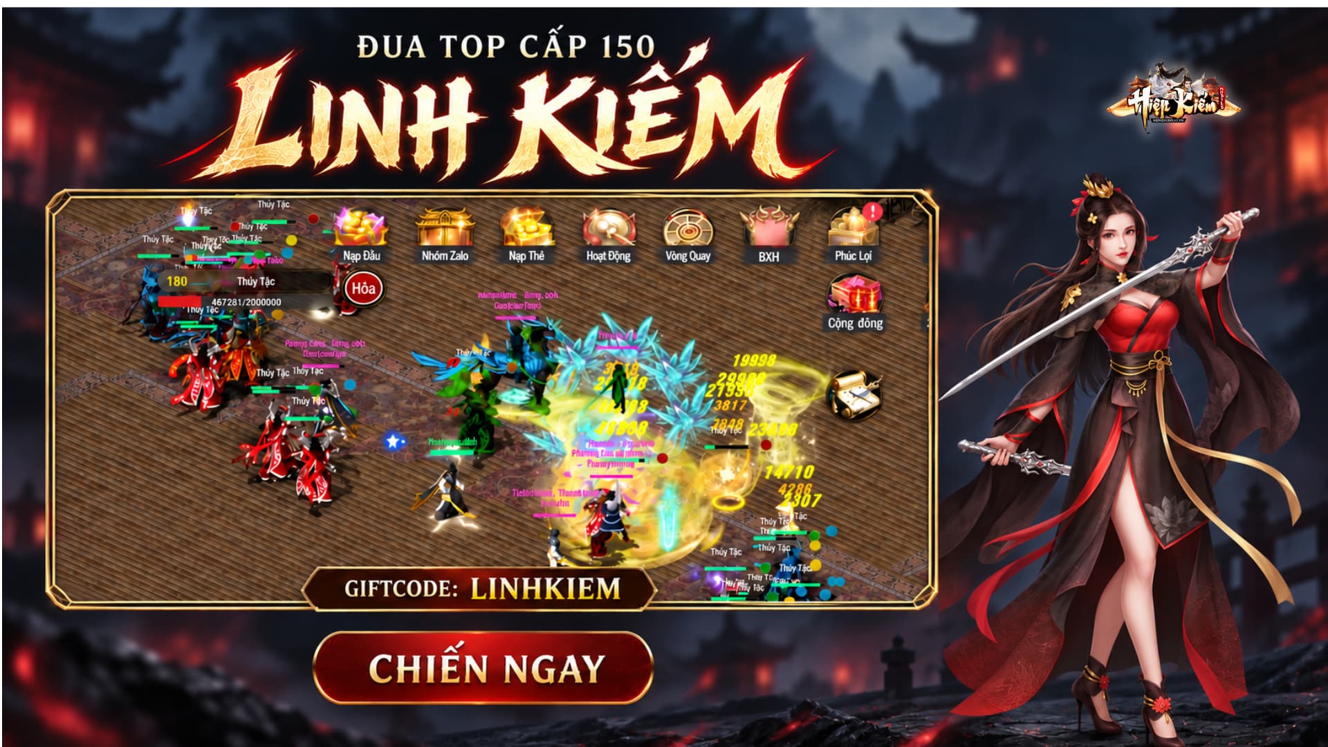 [SERVER LINH KIẾM] SỰ KIỆN ĐUA TOP CẤP 150 