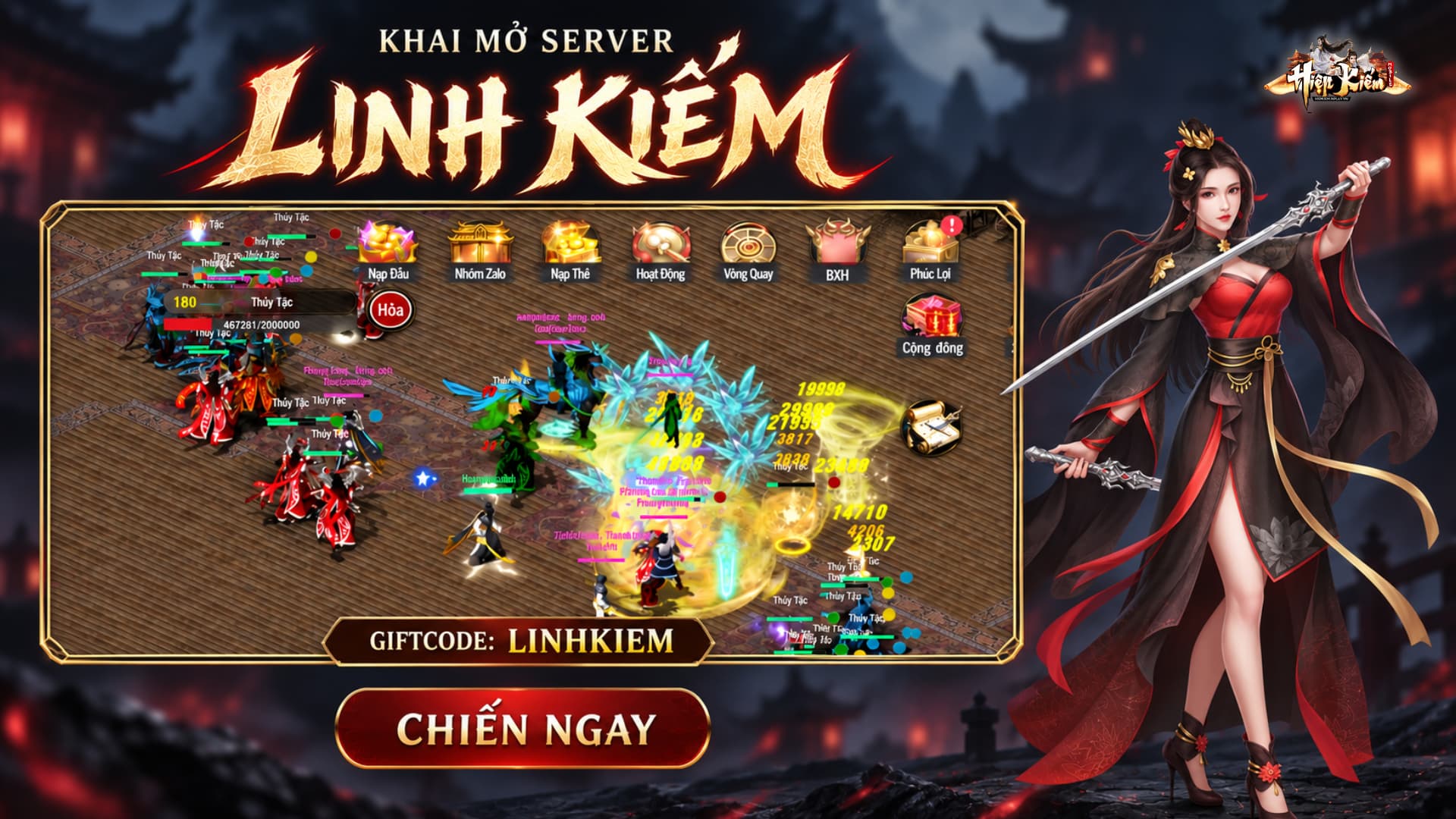 [HIỆP KIẾM MOBILE] THÔNG BÁO CHÍNH THỨC RA MẮT SERVER LINH KIẾM