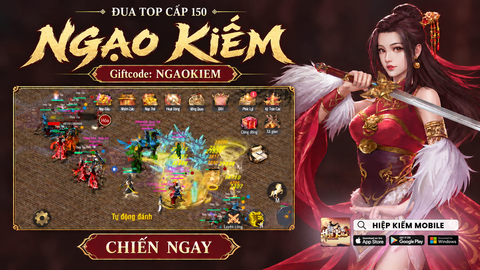 [SERVER NGẠO KIẾM] SỰ KIỆN ĐUA TOP CẤP 150 